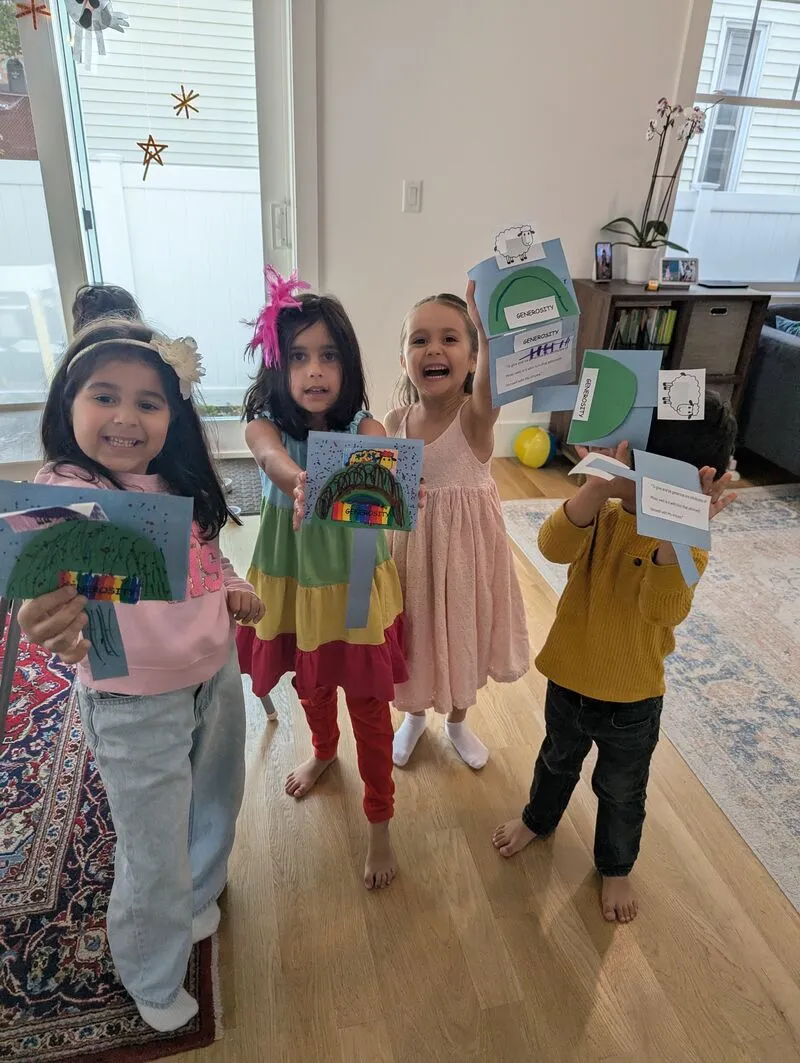 Child working on an art project