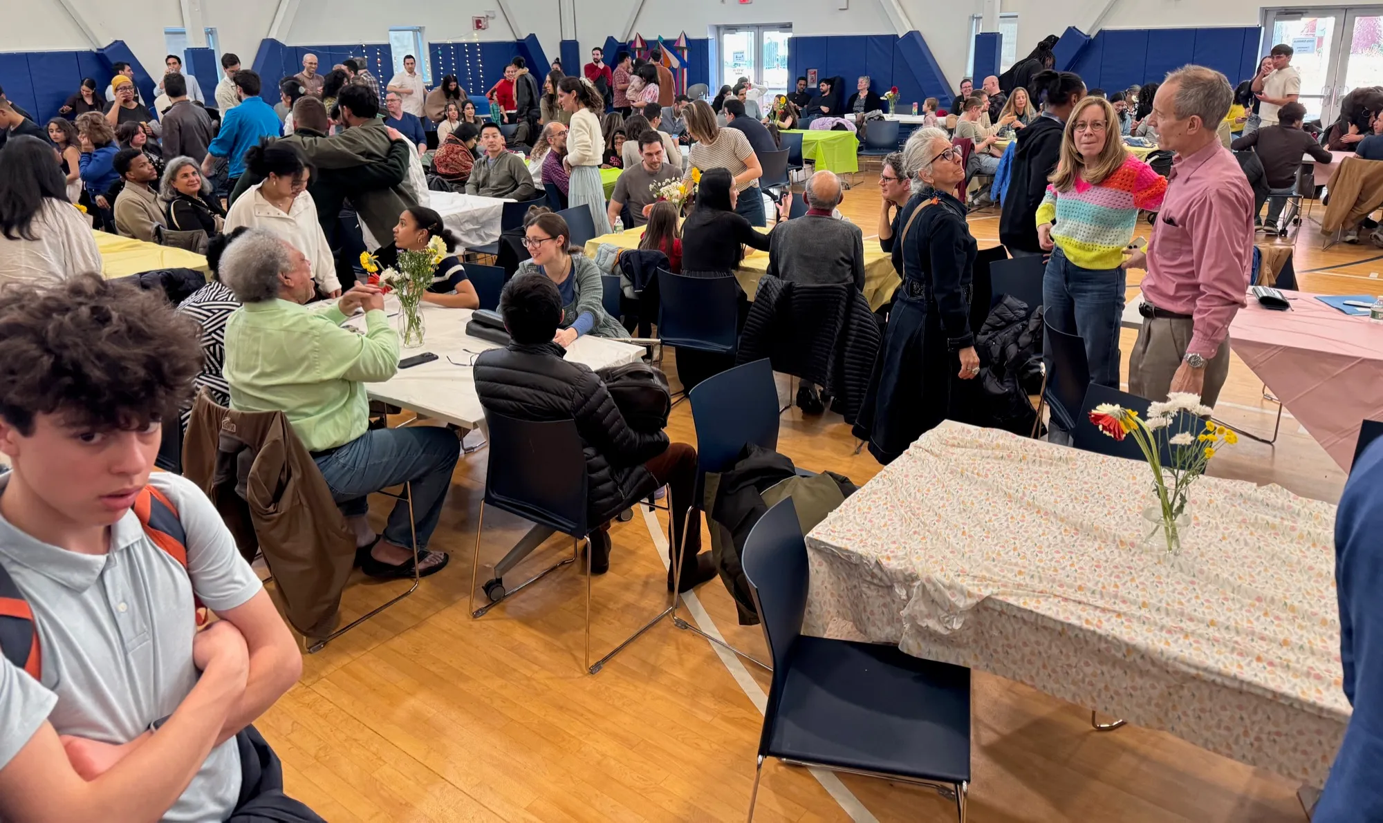 A crowded hall at a Naw-Ruz celebration in Boston