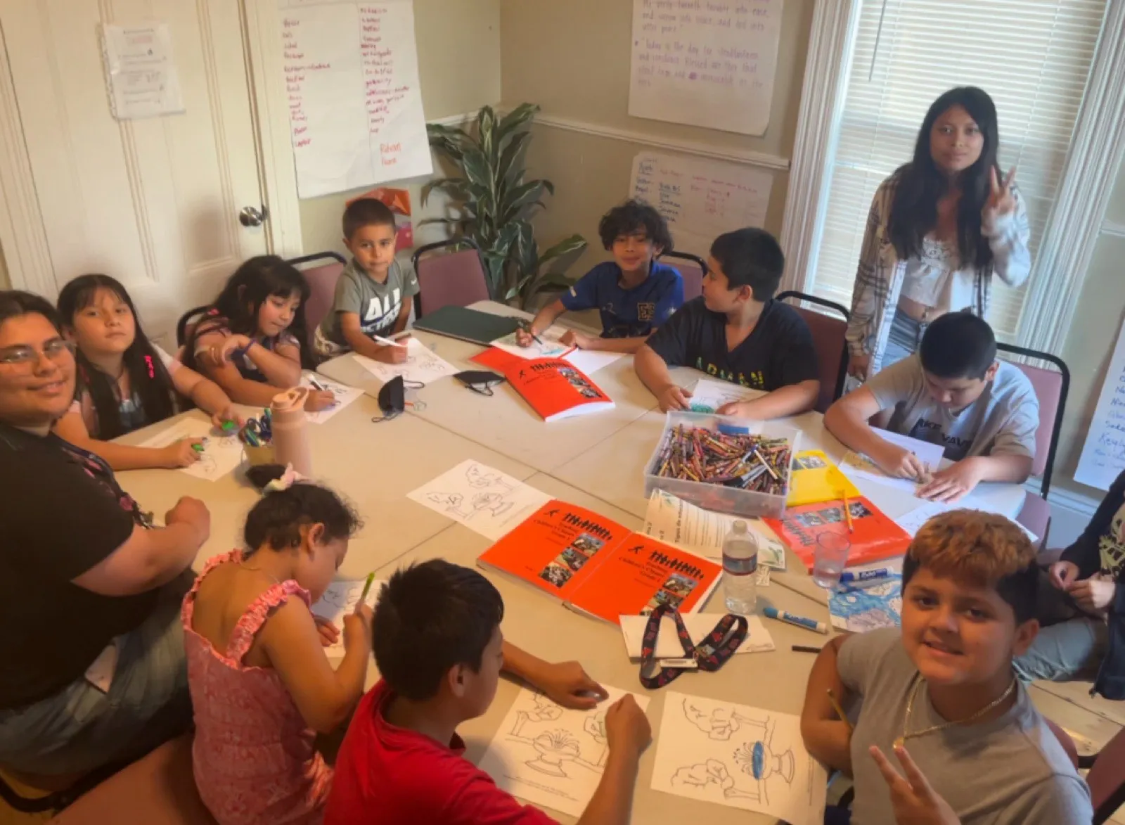 Children during a class activity