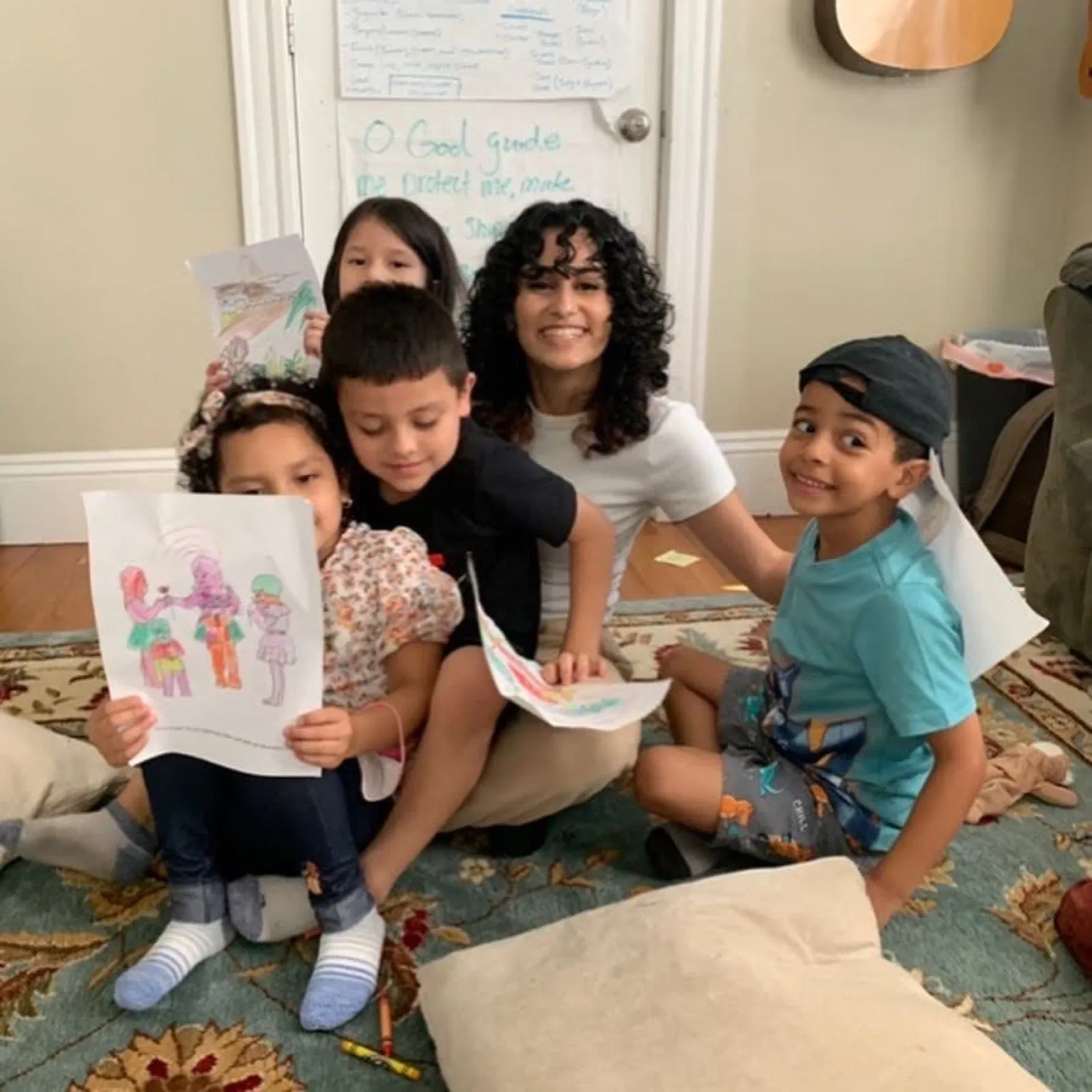 Children in a values class together